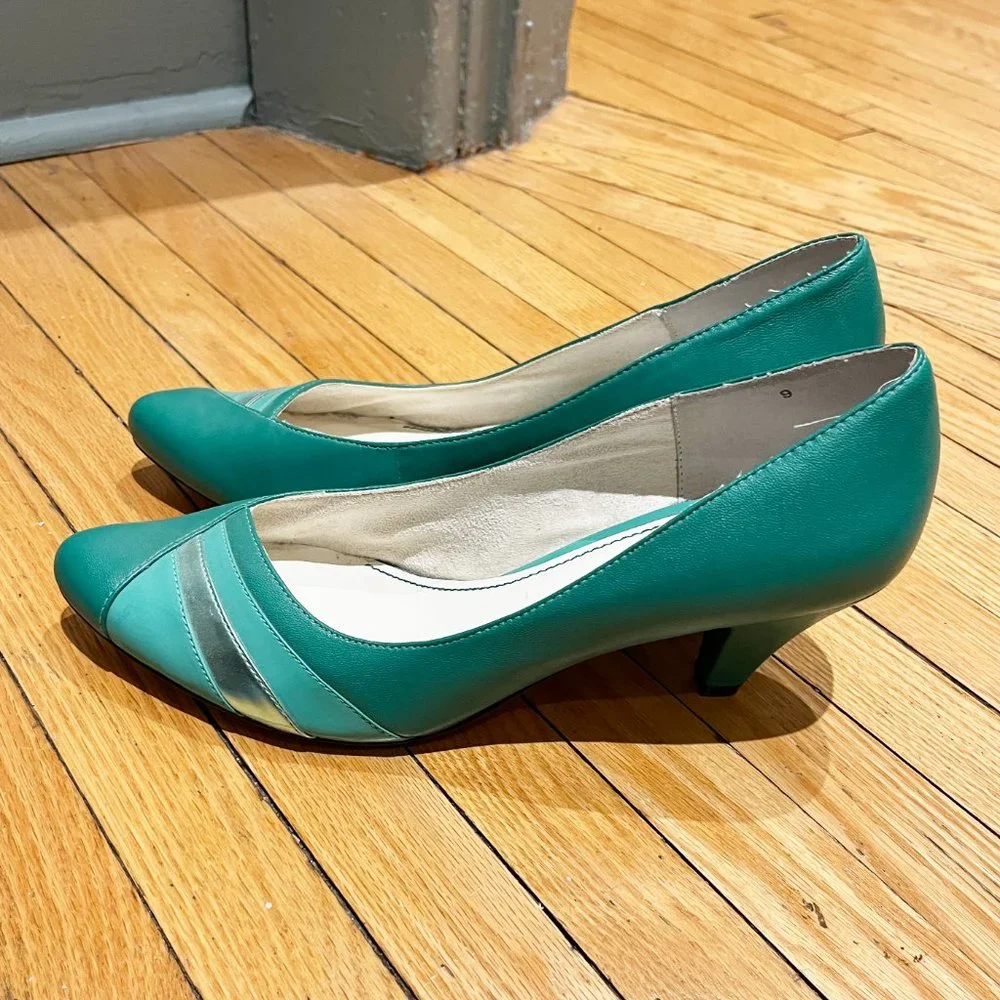 Emerald Green Heels - Size 9 - Seychelles - Super Cute - Picture 2 of 16